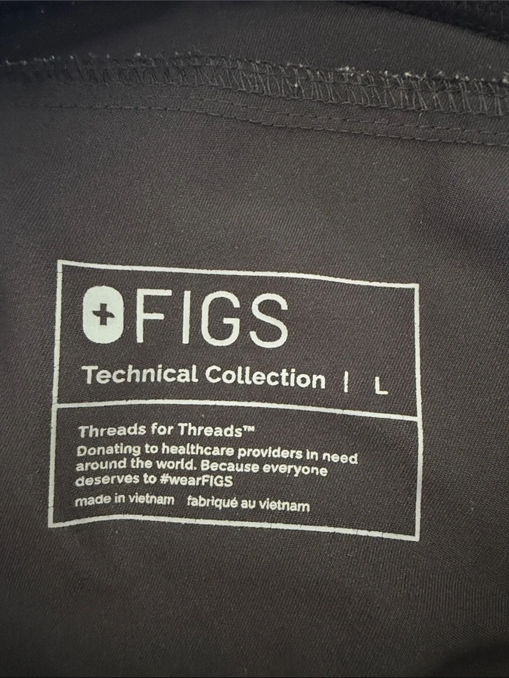 Figs Kade Straight Leg Scrub Pant Black Large